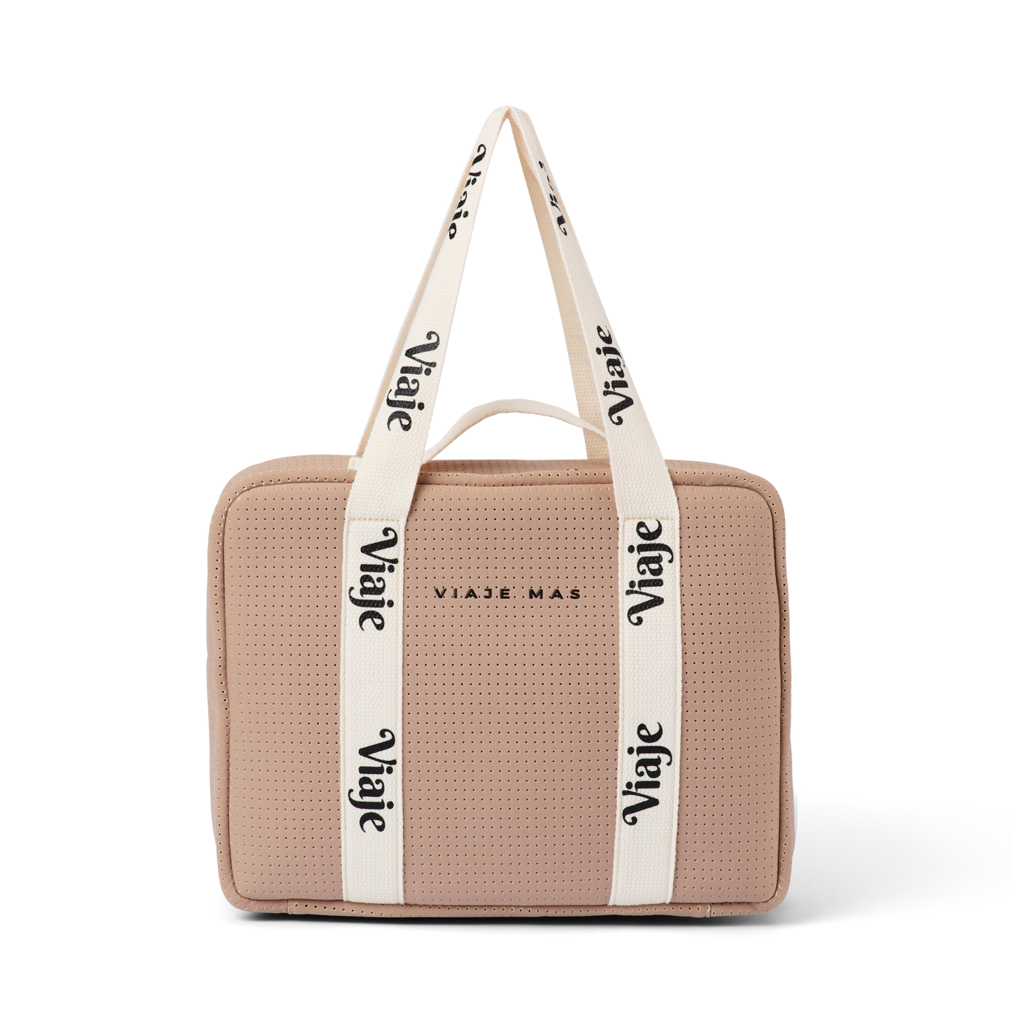 Large Neoprene Makeup Bag - Caramel Travel Cosmetic Organiser | VIAJE MAS