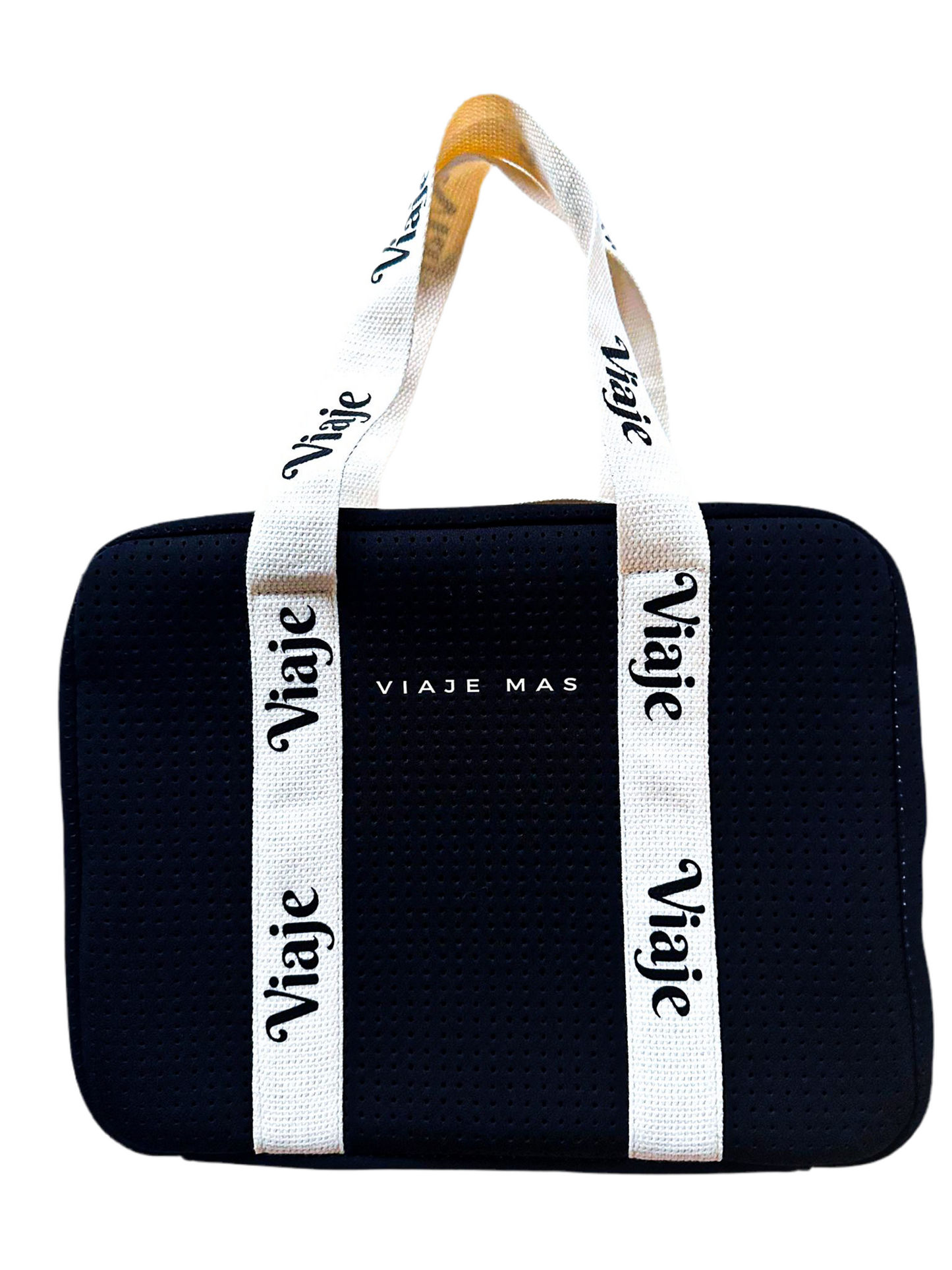 VIAJE MAS BLACK AND BEIGE MAKEUP TRAVEL BAG