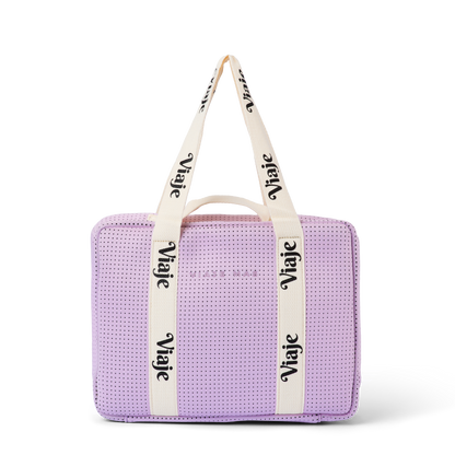Large Lilac Makeup Travel Bag | Neoprene Cosmetic Organiser Australia